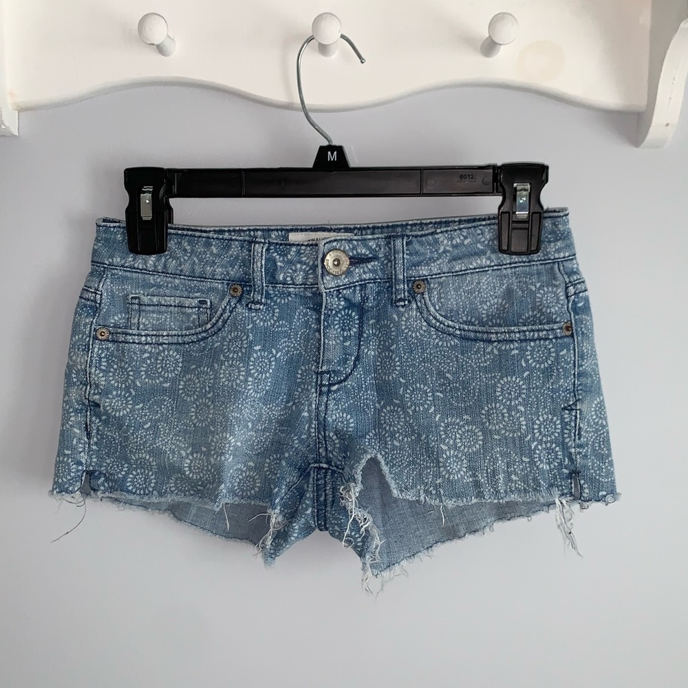 Aeropostale Floral Denim Shorts.